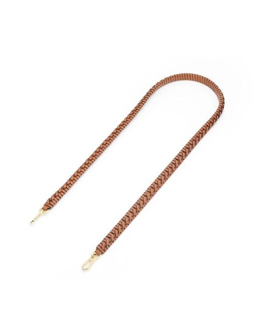 Loewe Brown Engraved Logo Spiral Woven Strap
