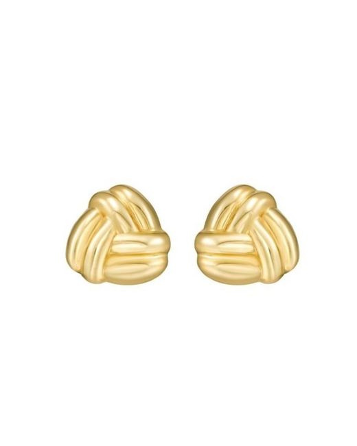 Tresorra Metallic 14K Small Double Knot Stud Earrings