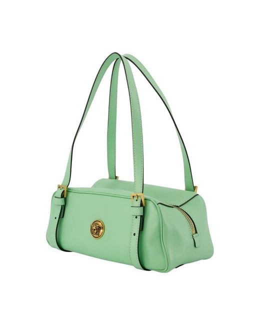 Versace Green Emblme Lambskin Leather Shoulder Bag