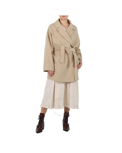 Acne Natural Cold Belted Wool Coat