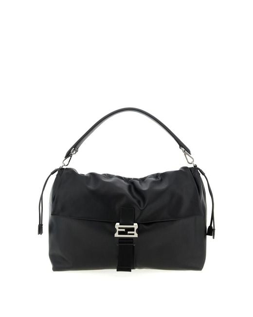 Fendi Black Flux Maxi Shoulder Bag