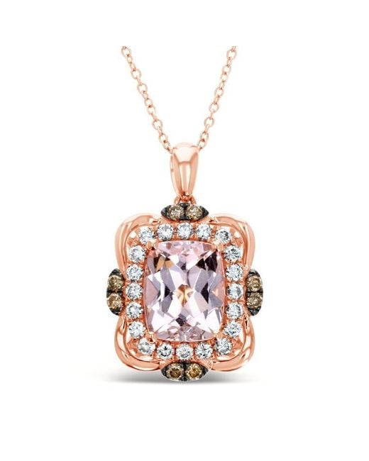 Le Vian Pink Ladies Peach Morganite Necklaces Set