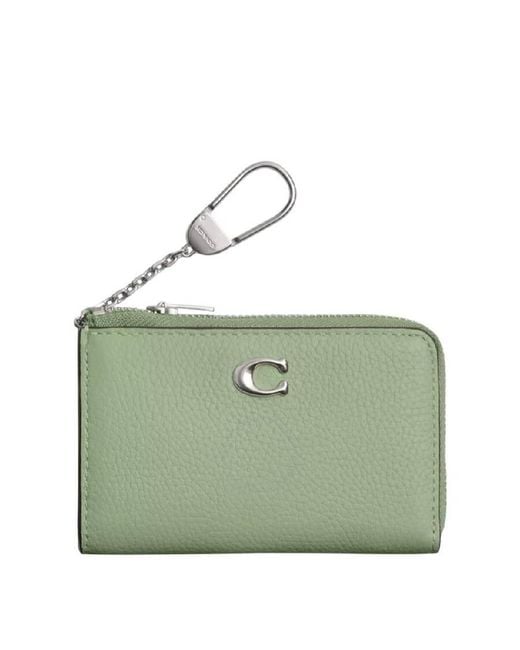 COACH Green L-Zip Key Case