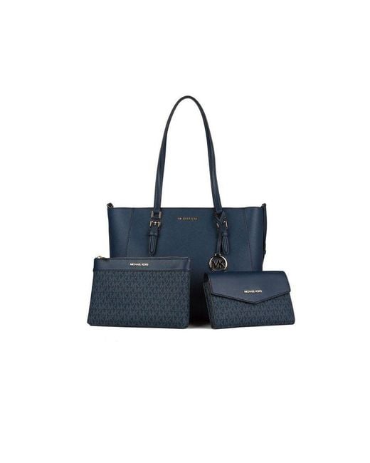 Michael Kors Blue Tote Bag 88.Coated Canvas Tote-Bags for men