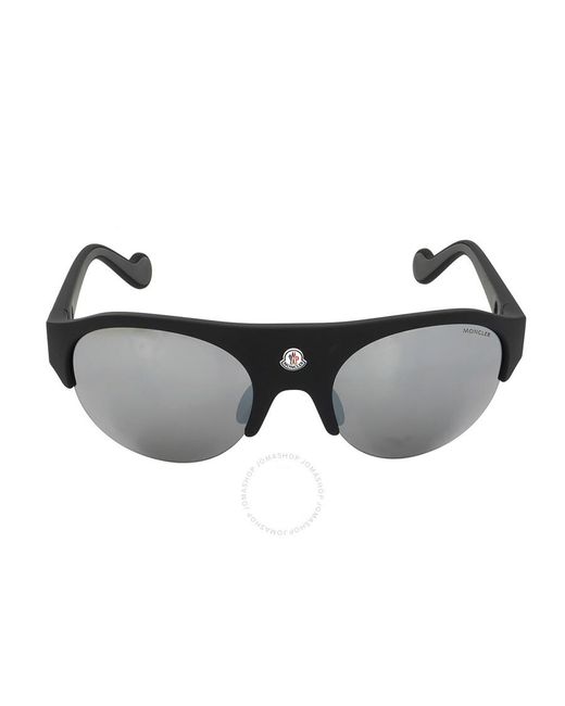 Moncler Gray Mirrored Smoke Oval Sunglasses Ml0050 02c 60