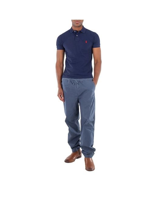 Polo Ralph Lauren Blue Straight-Leg Poplin Sweatpants for men
