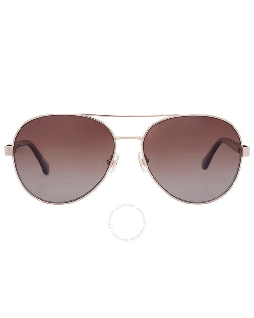 Kate Spade Polarized Brown Gradient Pilot Sunglasses Averie/s 006j/la 58