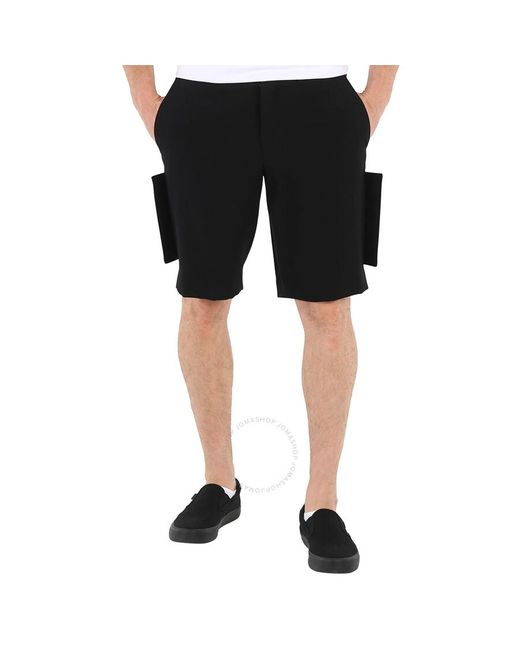 Burberry Black Panel-detail Tailored Shorts for men