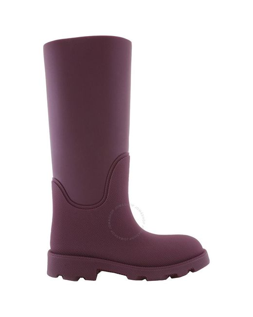 Burberry Purple Marsh Knee-High Rubber Rain Boots, Brand Size 38 (Us