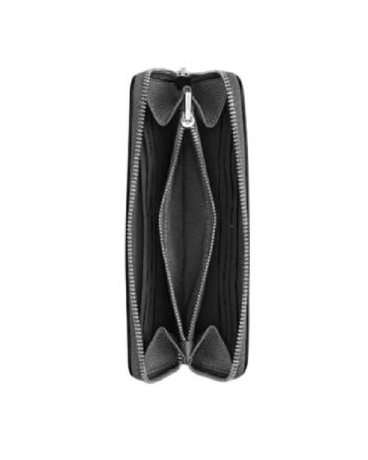 COACH Black Accordion Leather Wallet for men