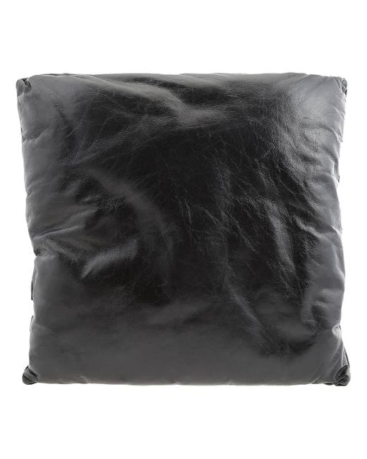 Bottega Veneta Black Puffy Leather Pillow Pouch