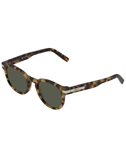 Ferragamo Green Round Sunglasses Sf935s 214 50