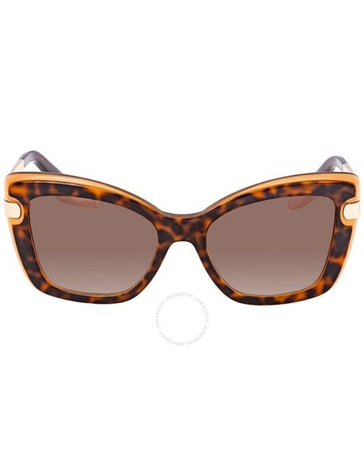 Ferragamo Brown Gradient Butterfly Sunglasses Sf814s 226 54