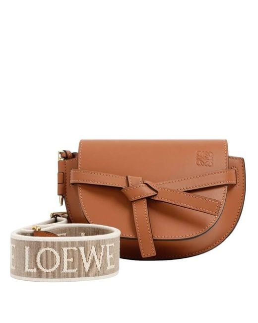 Loewe Brown Soft Calfskin Gate Dual Mini Bag