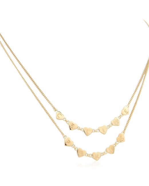 Céline Metallic Coeur Double Necklace for men