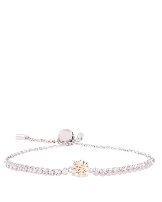 Swarovski White Matrix Tennis Bracelet Rhodium Shiny Fancy Champagne for men