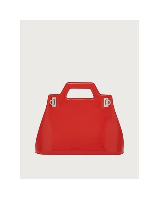 Ferragamo Red Flamed Wanda Top Handle