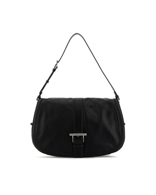 Alexander McQueen Black Leather Maxi Satchel Shoulder Bag for men