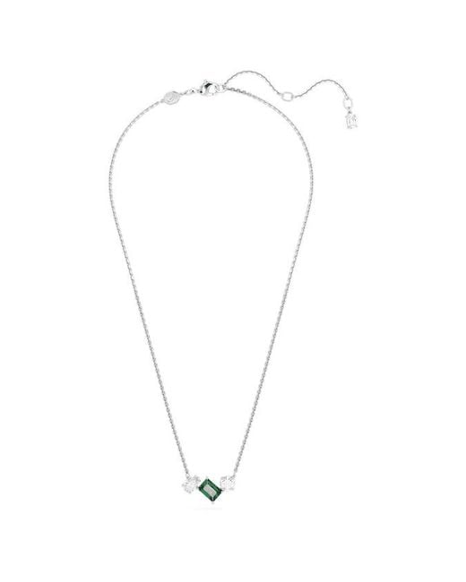 Swarovski Metallic Mesmera Rhodium Plated Mixed Cuts Necklace