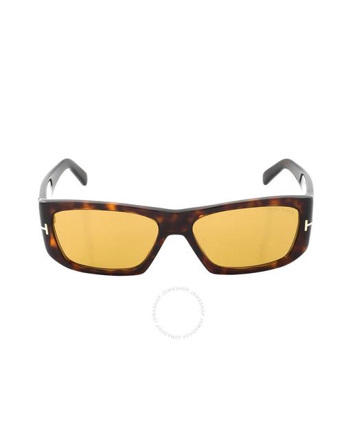 Tom Ford Andres Yellow Square Sunglasses