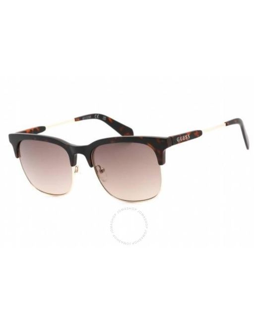 Guess Factory Multicolor Gradient Brown Rectangular Sunglasses Gf0225 52f 54 for men