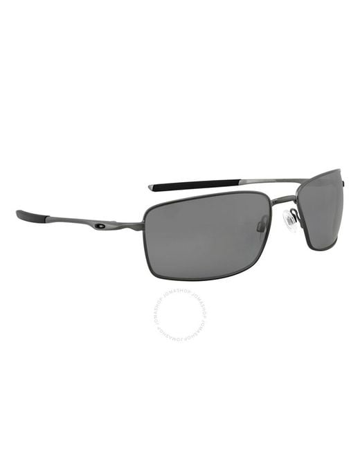 Oakley Gray Square Wire Polarized Rectangular Sunglasses Oo4075 407504 60 for men