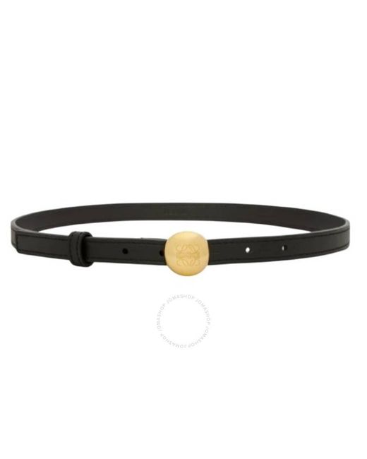 Loewe Black Anagram Buckle Leather Belt