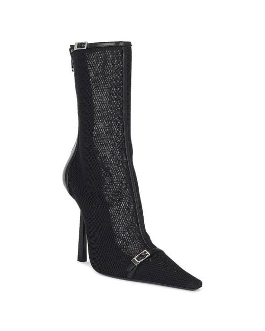 Saint Laurent Black Oxalis Mesh Pointed-Toe Bootie, Brand Size 38 Us
