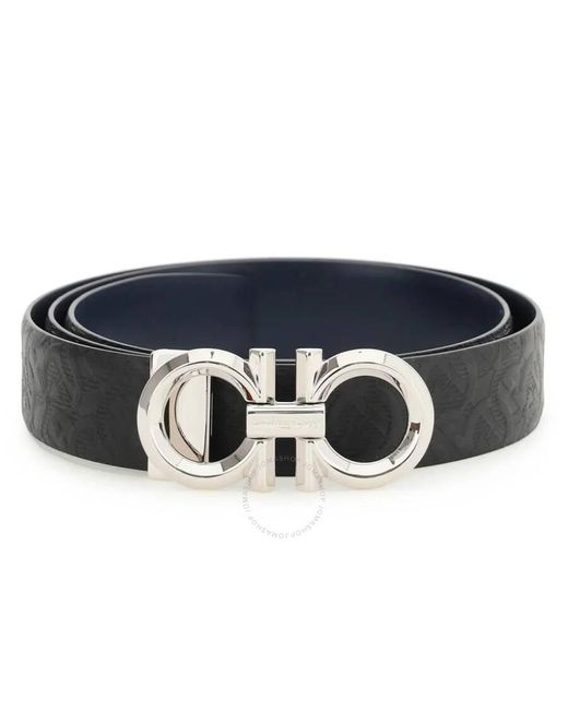 Salvatore F erragamo belt reversible hot black and blue