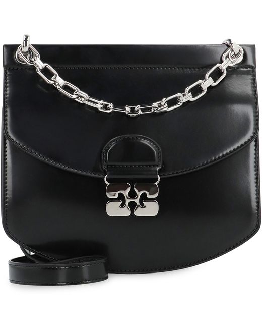 Ganni Black Apo-G Crossbody Bag