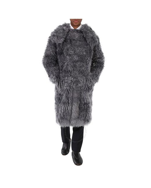 Burberry Gray Tempest Ear-detail Hood Faux Fur Duffle Coat for men