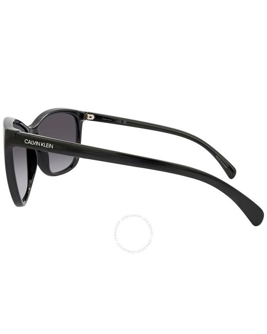 Calvin Klein Gray Grey Gradient Oversized Sunglasses Ck19565s 001 60
