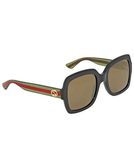 Gucci Brown Lenses Square Sunglasses