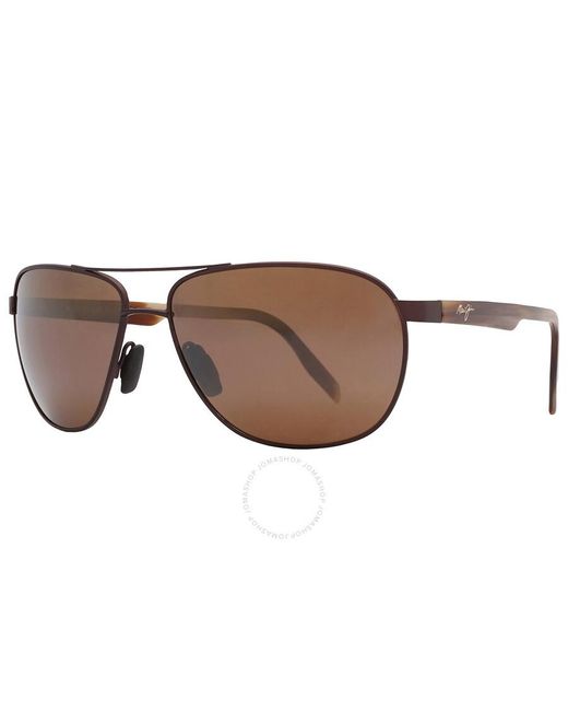 Maui Jim Brown Castles Hcl Bronze Pilot Sunglasses H728-01m 61