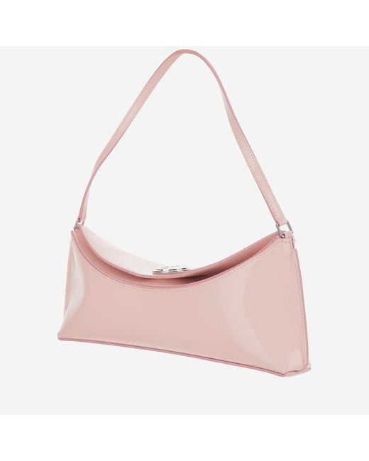 Jacquemus Pink Ovalo Leather Clutch Bag