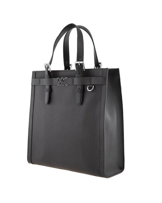 Michael Kors Black Pebbled Leather Hudson Tote Bag for men