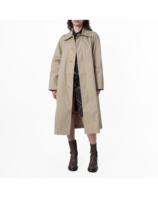 Burberry Natural Gabardine Bradford Car Coat, Brand Size 6 Us