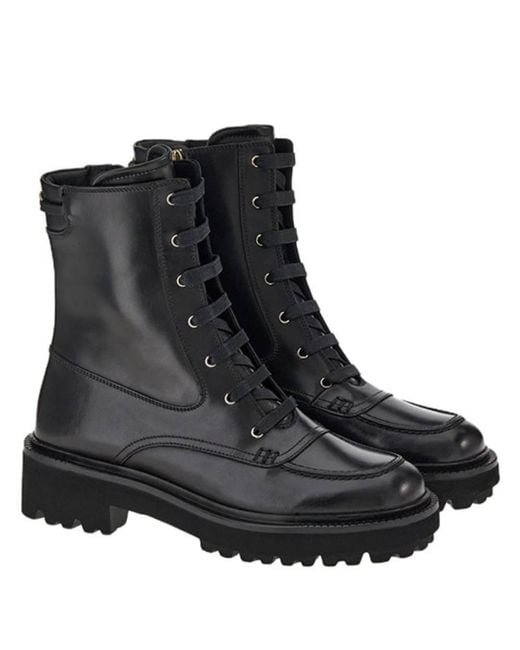 Ferragamo Black Orlando Leather Boot