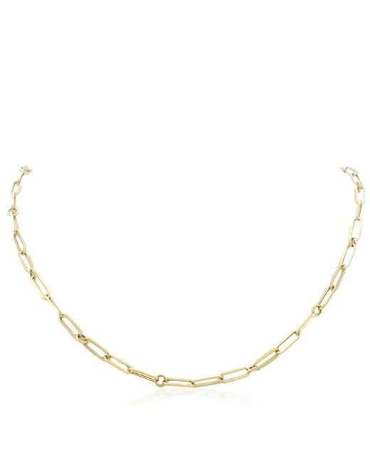 Roberto Coin Metallic 18K Thin Lariat Paperclip Necklace