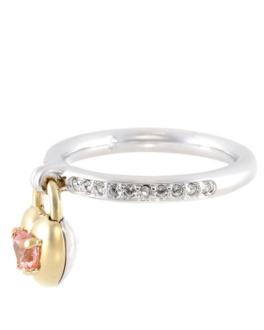 Swarovski Metallic Idyllia Motif Mixed Cuts Heart Ring