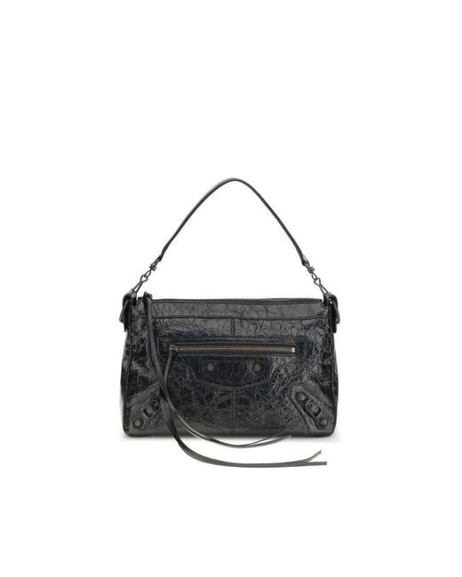 Balenciaga Black City Moto Shoulder Bag for men