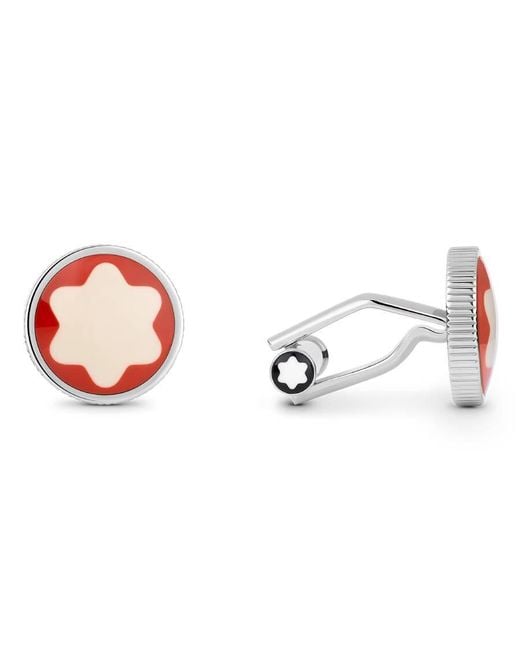 Montblanc Metallic Heritage Rouge Et Noir Cufflinks for men