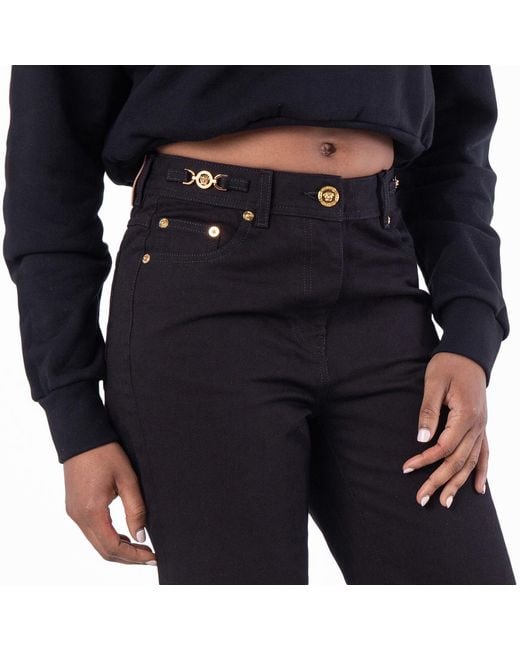 Versace Black Medusa '95 Regular-Fit Jeans, Waist