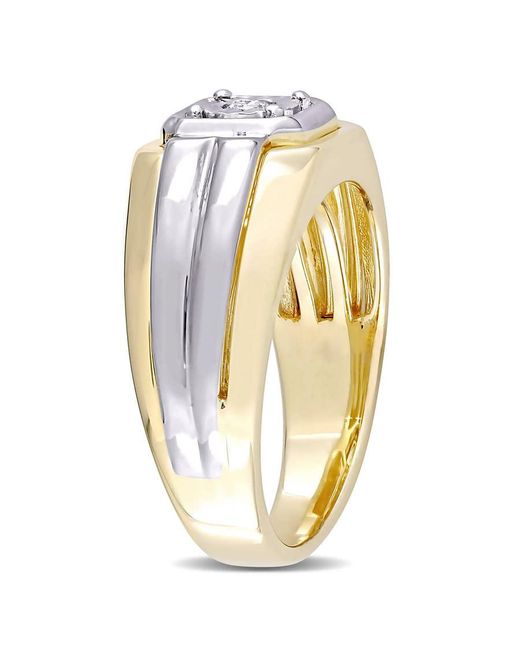 Amour Metallic 1/10 Ct Tw Diamond Ring for men
