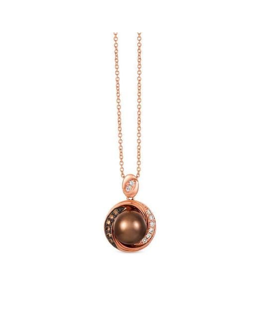 Le Vian Metallic Ladies Chocolate Pearl Necklaces Set