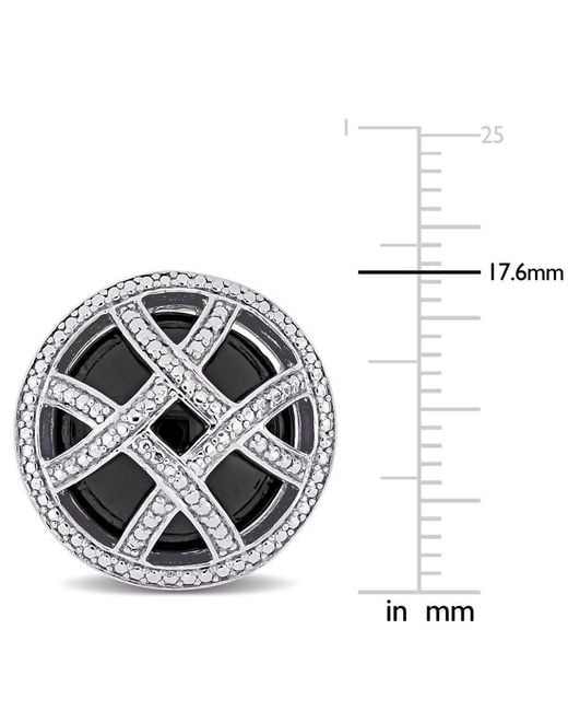 Amour Metallic 17 Ct Tgw Onyx Cufflink for men