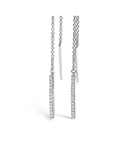 Haus of Brilliance White 10K 1/10 Cttw Diamond Threader Earrings