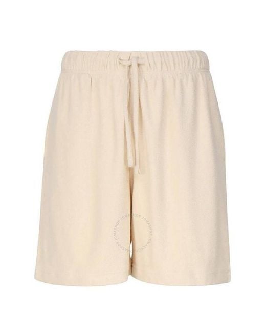 Burberry Natural Cotton Toweling Shorts for men