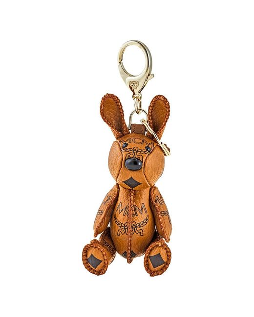 MCM Brown Ladies Heritage Rabbit Key Ring
