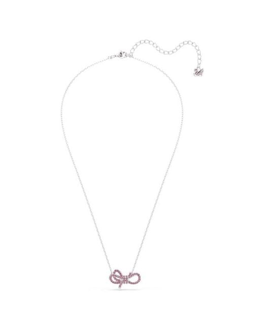 Swarovski Metallic Lifelong Bow Pendant Necklace